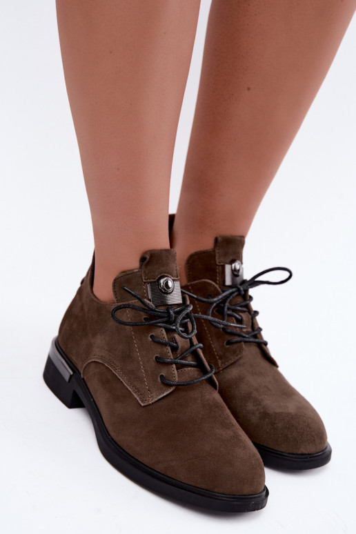 Stivaletti in suede sintetico Vinceza 89151 color khaki