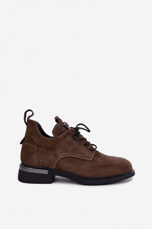 Stivaletti in suede sintetico Vinceza 89151 color khaki