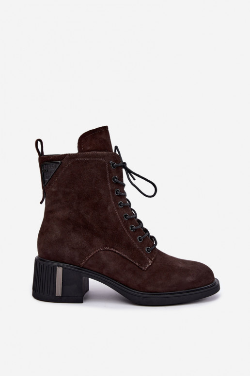 Stivaletti isolati in suede sintetico Vinceza Czekolado