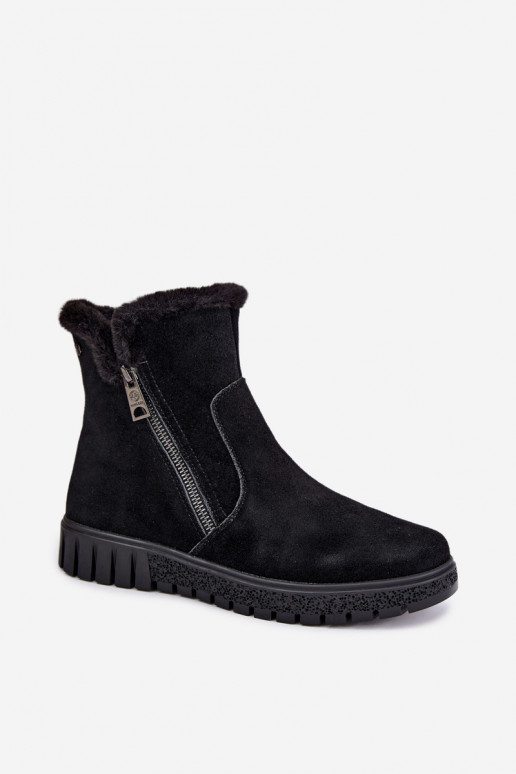 Stivali in suede sintetico con pelliccia Vinceza neri