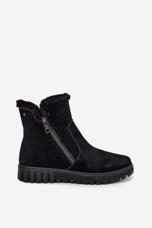 Stivali in suede sintetico con pelliccia Vinceza neri