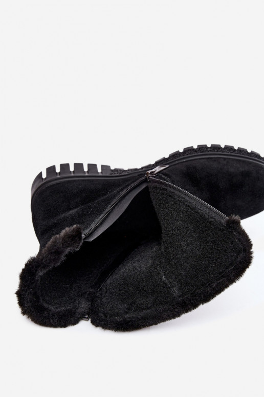 Stivali in suede sintetico con pelliccia Vinceza neri