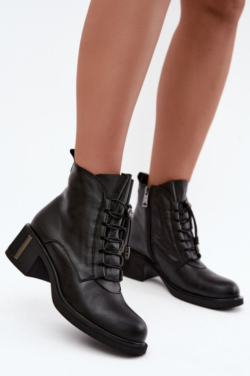 Stivaletti isolati in pelle naturale Klocke Vinceza 89161 in colore nero 2