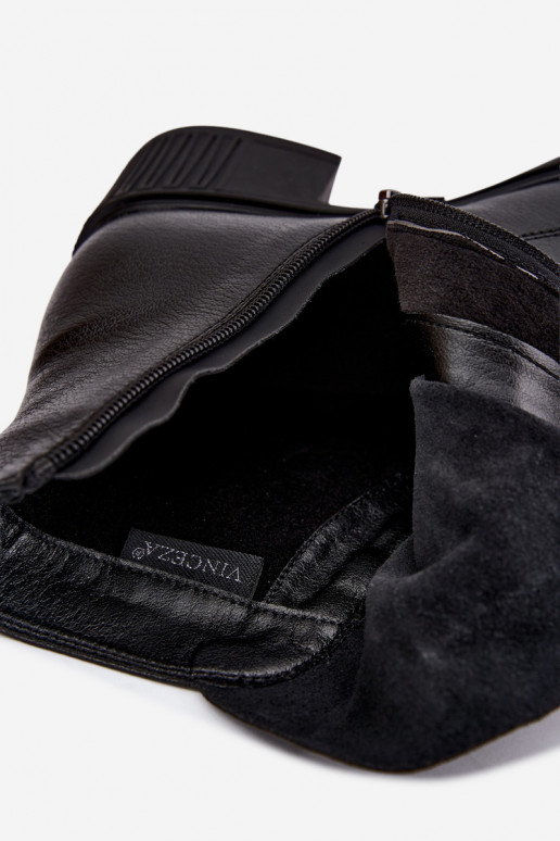Stivaletti isolati in pelle naturale Klocke Vinceza 89161 in colore nero