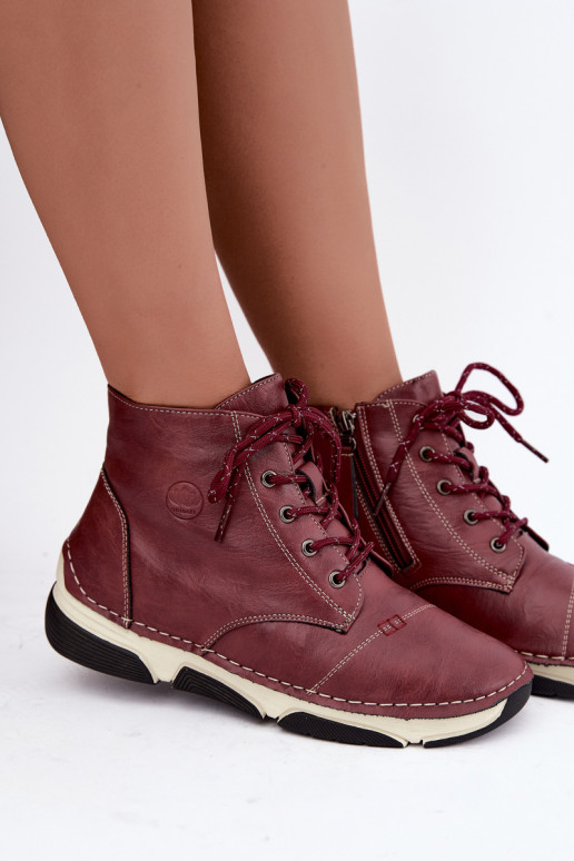 Stivaletti da donna isolati, color borgogna Lerissa