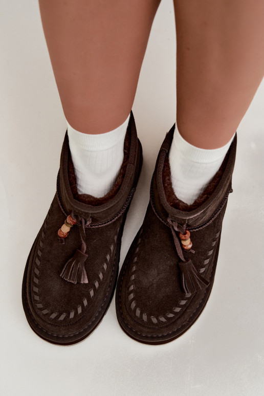 Stivali da neve in suede sintetico Big Star UU274678 cioccolato