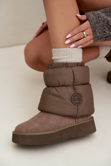 Stivali da neve in suede sintetico con plateau Big Star UU274732 sabbia