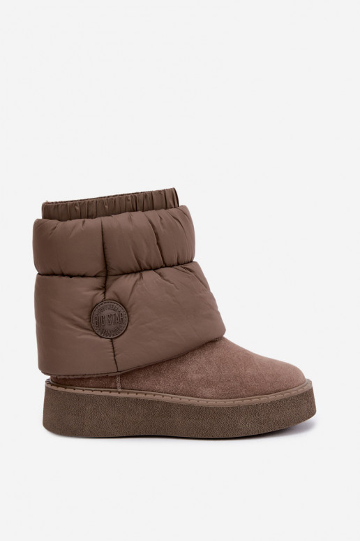 Stivali da neve in suede sintetico con plateau Big Star UU274732 sabbia