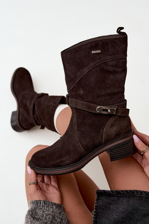 Stivaletti isolati da donna Big Star UU274609 cioccolato