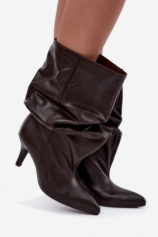 Un modello convincente Stivali da donna Typu Slouchy con i tacchi CzekoladoAe Gelra