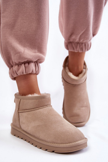 Stivali da neve bassi da donna in suede sintetico color avorio Shelie 2
