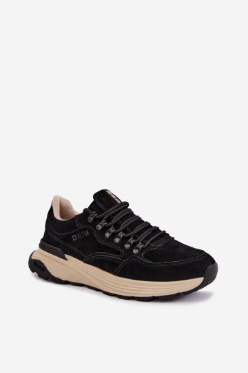 Sneakers da uomo in suede Big Star OO174321 neri