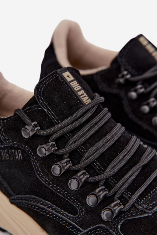 Sneakers da uomo in suede Big Star OO174321 neri