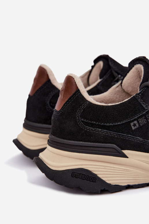 Sneakers da uomo in suede Big Star OO174321 neri