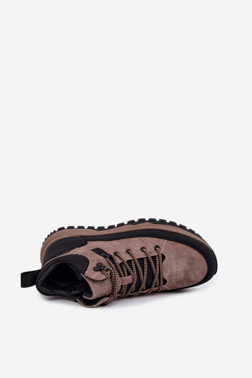 Stivali isolati in suede da uomo Big Star UU174247 sabbia