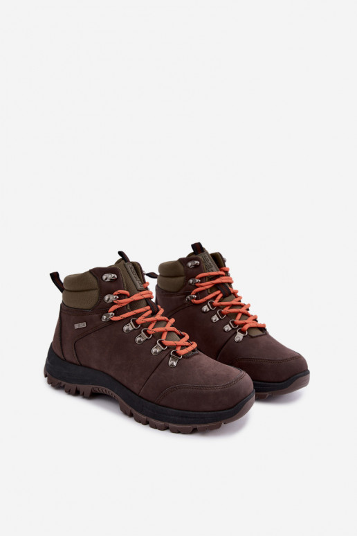 Stivali da trekking da uomo Big Star UU174195 HI-Poly System marroni scuri
