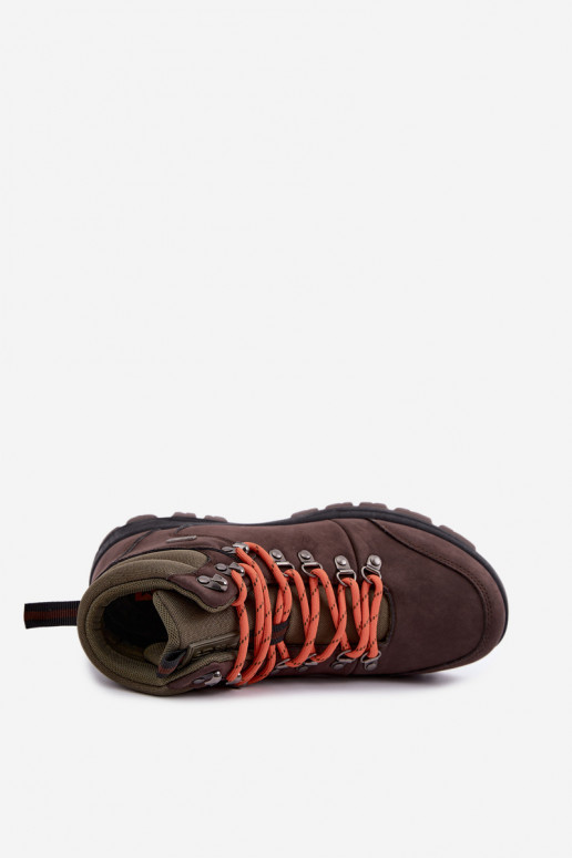 Stivali da trekking da uomo Big Star UU174195 HI-Poly System marroni scuri
