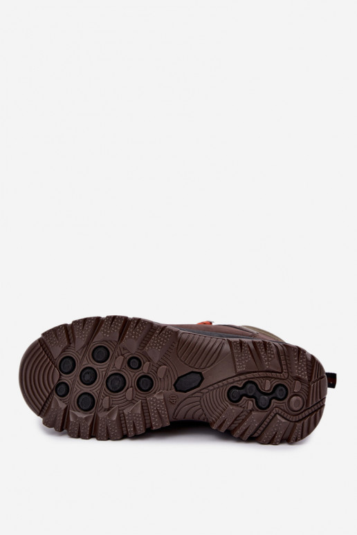 Stivali da trekking da uomo Big Star UU174195 HI-Poly System marroni scuri