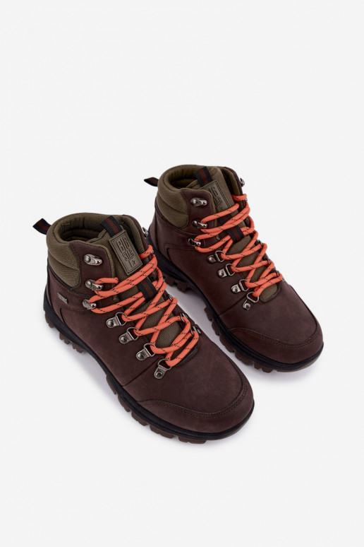 Stivali da trekking da uomo Big Star UU174195 HI-Poly System marroni scuri
