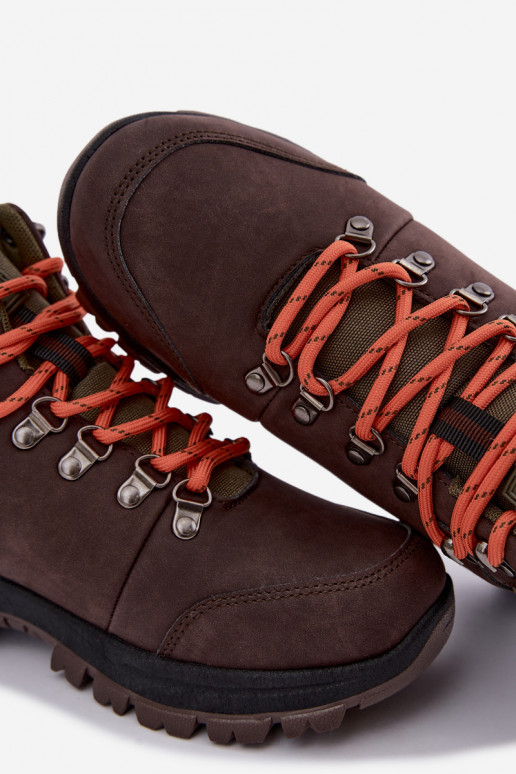 Stivali da trekking da uomo Big Star UU174195 HI-Poly System marroni scuri
