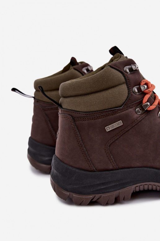Stivali da trekking da uomo Big Star UU174195 HI-Poly System marroni scuri