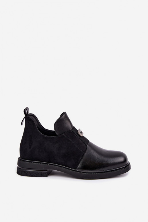 Stivaletti da donna con tacco largo e design slip-on Vinceza 58679 neri