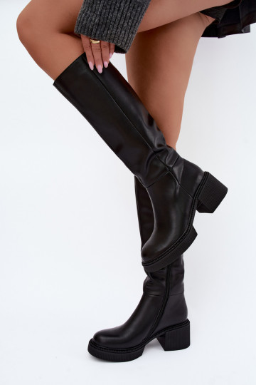 Stivali alti isolati in ecopelle da donna Klocke D&A MR62-9051 neri