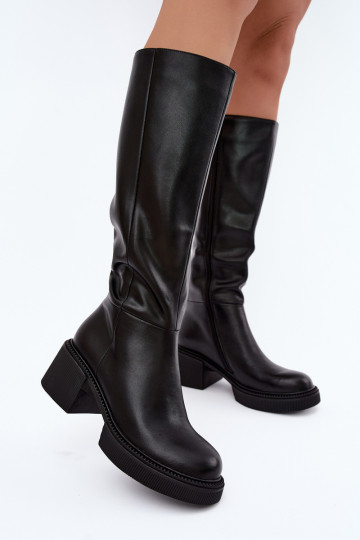 Stivali alti isolati in ecopelle da donna Klocke D&A MR62-9051 neri 2