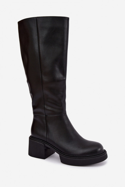 Stivali alti isolati in ecopelle da donna Klocke D&A MR62-9051 neri