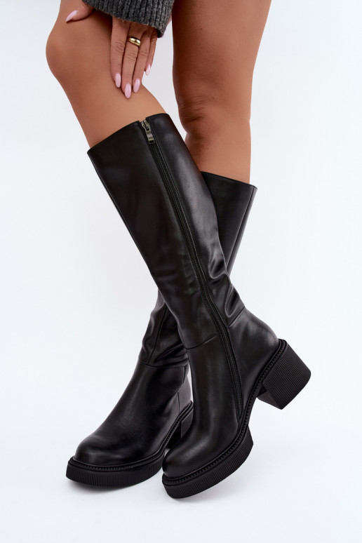 Stivali alti isolati in ecopelle da donna Klocke D&A MR62-9051 neri