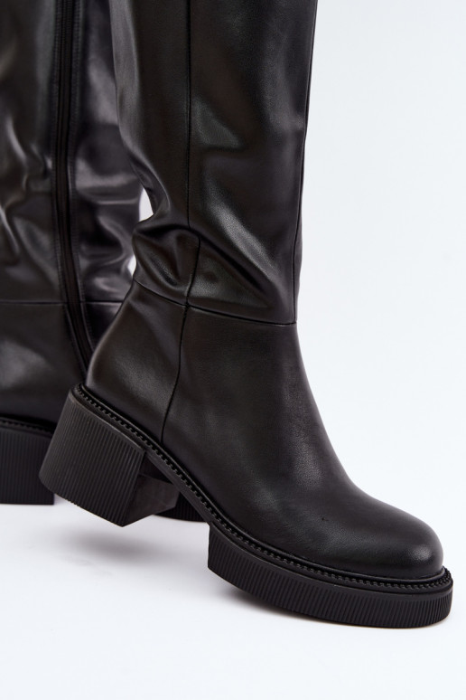 Stivali alti isolati in ecopelle da donna Klocke D&A MR62-9051 neri