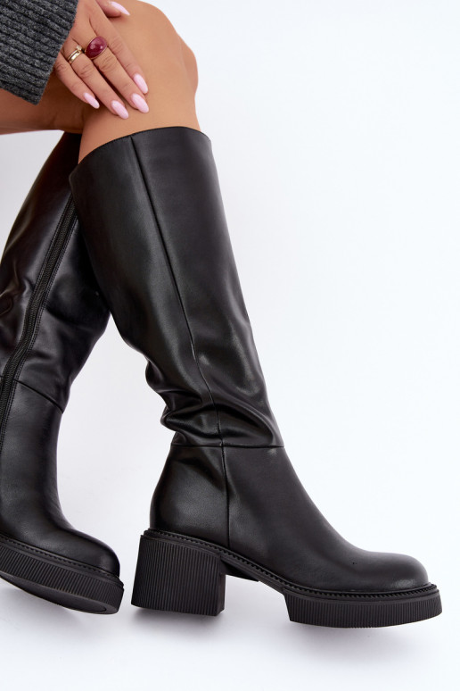 Stivali alti isolati in ecopelle da donna Klocke D&A MR62-9051 neri