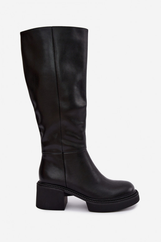 Stivali alti isolati in ecopelle da donna Klocke D&A MR62-9051 neri