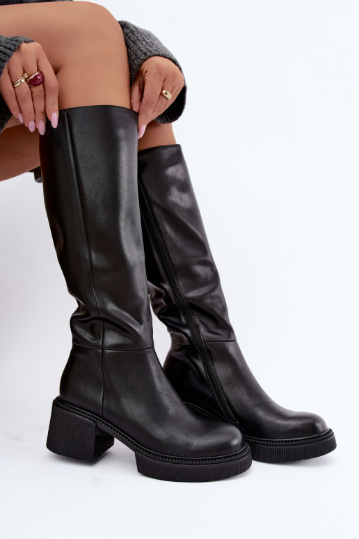 Stivali alti isolati in ecopelle da donna Klocke D&A MR62-9051 neri