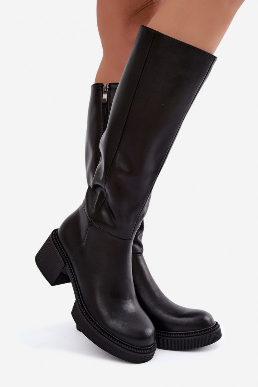 Stivali alti isolati in ecopelle da donna Klocke D&A MR62-9051 neri