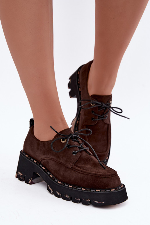 Stivali da donna in ecopelle scamosciata Klocke Artiker 59C0276 cioccolato
