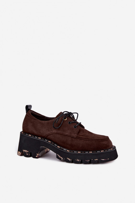 Stivali da donna in ecopelle scamosciata Klocke Artiker 59C0276 cioccolato