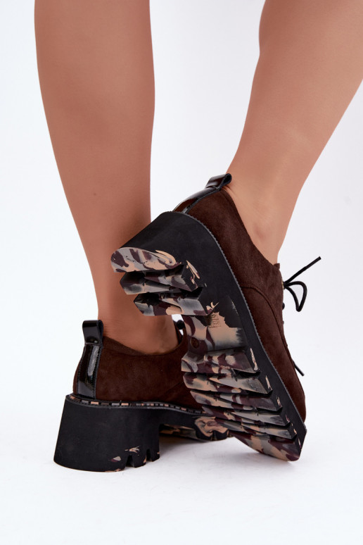Stivali da donna in ecopelle scamosciata Klocke Artiker 59C0276 cioccolato