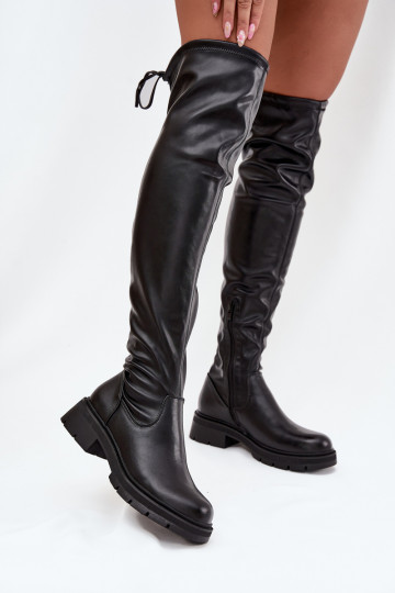 stivali alti da donna con dettagli eleganti in colore nero Rylissa