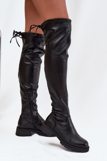 stivali alti da donna con dettagli eleganti in colore nero Rylissa 2