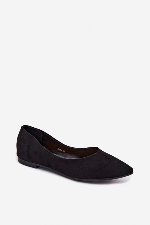 Ballerine nere in ecopelle scamosciata Lelisa