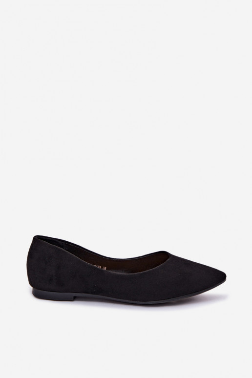 Ballerine nere in ecopelle scamosciata Lelisa