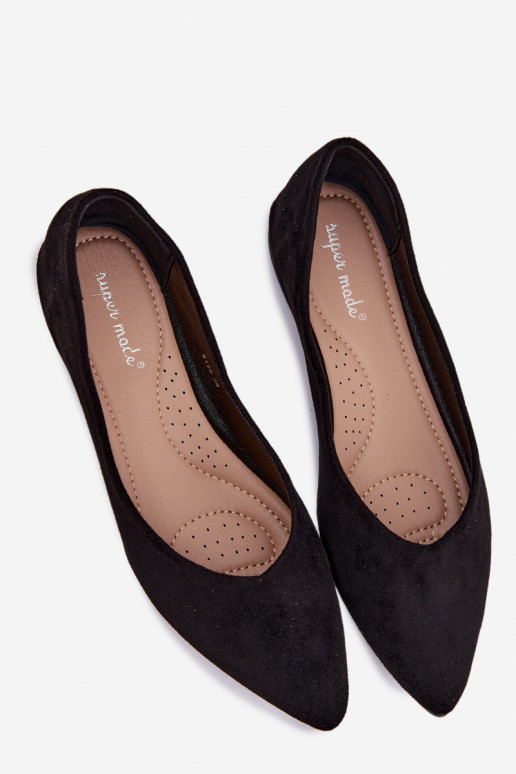 Ballerine nere in ecopelle scamosciata Lelisa
