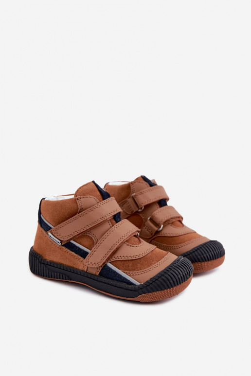 Scarpe per bambini in pelle marrone Bartek 8631673