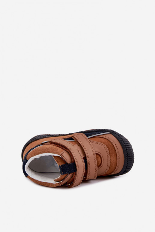 Scarpe per bambini in pelle marrone Bartek 8631673