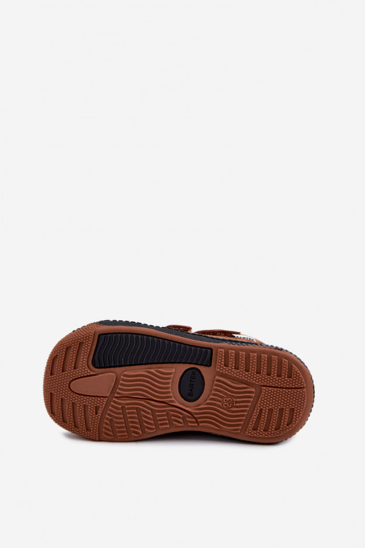Scarpe per bambini in pelle marrone Bartek 8631673