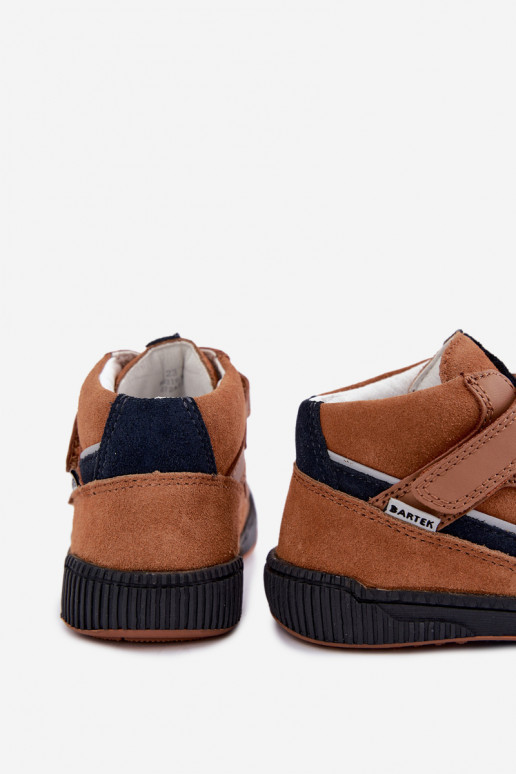 Scarpe per bambini in pelle marrone Bartek 8631673