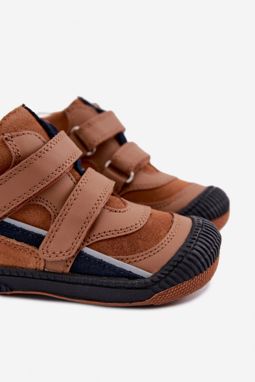 Scarpe per bambini in pelle marrone Bartek 8631673