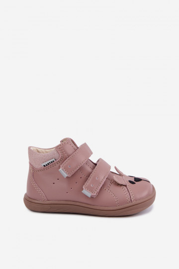 Scarpe per bambini in pelle rosa Barefoot Bartek 8631985 2