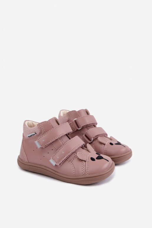Scarpe per bambini in pelle rosa Barefoot Bartek 8631985